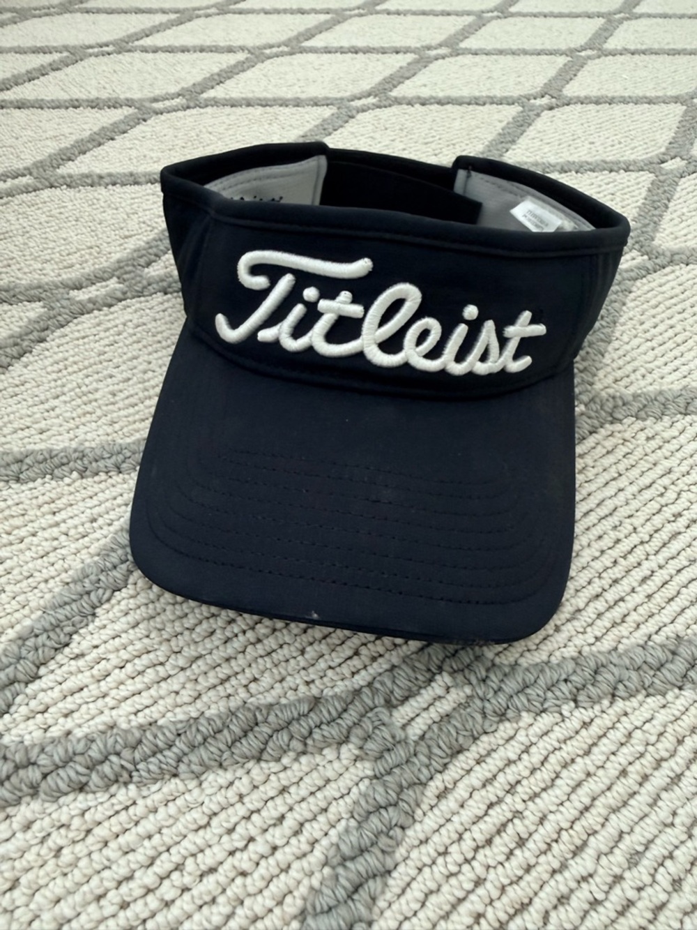 Titleist Black Visor with White Embroidered Logo